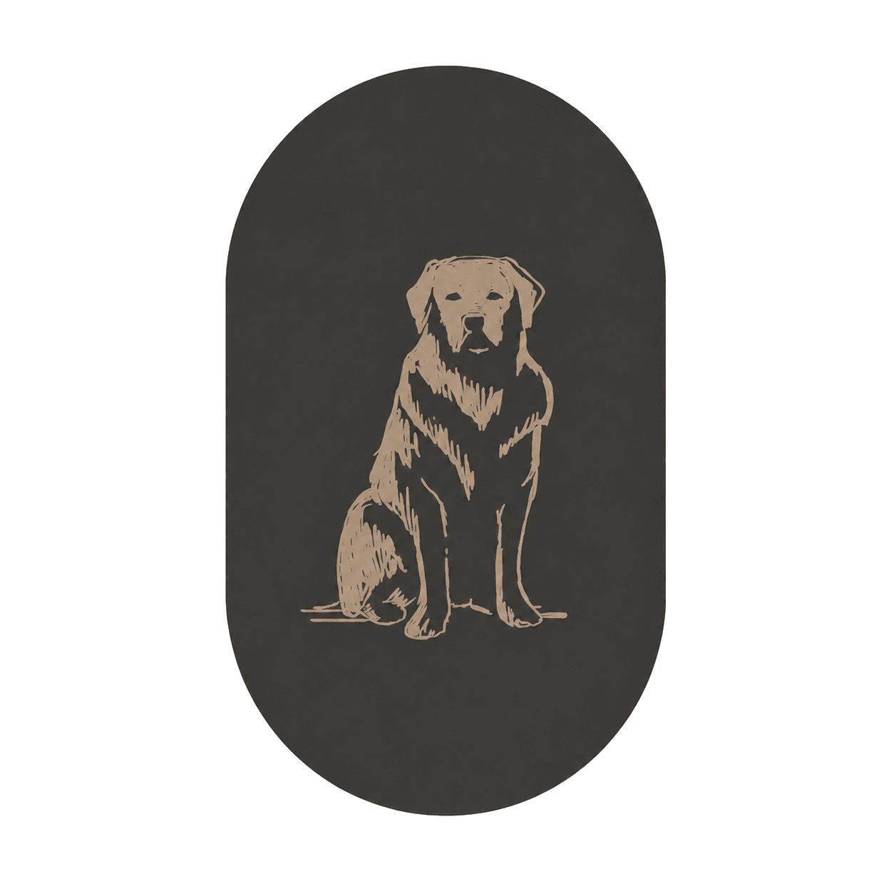 Hand-drawn farm dog badge